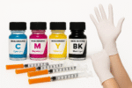 Pack 4 Bouteilles 30ml Encre Universel + 4 seringues et gants – Image 2