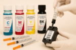 Pack 4 Bouteilles 60ml Encre Universel + 4 seringues et gants – Image 3