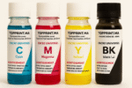 Pack 4 Bouteilles 60ml Encre Universel + 4 seringues et gants