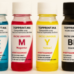 Pack 4 Bouteilles 60ml Encre Universel + 4 seringues et gants