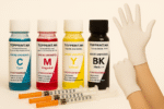 Pack 4 Bouteilles 60ml Encre Universel + 4 seringues et gants – Image 2