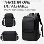 Sac à Dos Urbain Multifonction avec Poches Amovibles – Noir Élégant – Image 4
